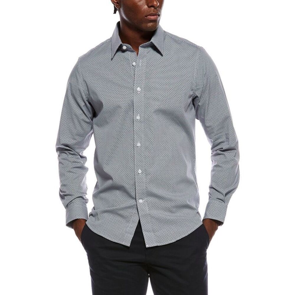 Scotch & Soda Mens  Pattern Shirt, Navy
